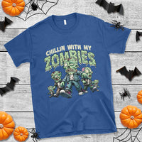 Funny Halloween T Shirt Chillin With My Zombies - Wonder Print Shop