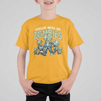 Funny Halloween T Shirt For Kid Chillin With My Zombies - Wonder Print Shop