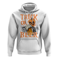 Funny Halloween Beer Hoodie Trick Or Beer Drinking Pumpkin Skeleton