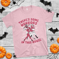 Funny Pink Halloween T Shirt There's Some Horrors In This House - Wonder Print Shop