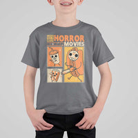 Funny Halloween T Shirt For Kid Lets Watch Horror Movies - Wonder Print Shop