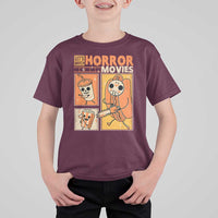 Funny Halloween T Shirt For Kid Lets Watch Horror Movies - Wonder Print Shop
