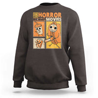Funny Halloween Sweatshirt Lets Watch Horror Movies - Wonder Print Shop