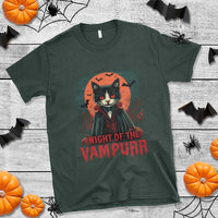 Halloween Vampire Cat T Shirt Night Of The Vampurr - Wonder Print Shop