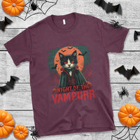 Halloween Vampire Cat T Shirt Night Of The Vampurr - Wonder Print Shop