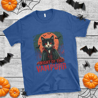 Halloween Vampire Cat T Shirt Night Of The Vampurr - Wonder Print Shop