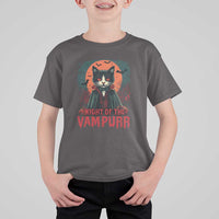 Halloween Vampire Cat T Shirt For Kid Night Of The Vampurr - Wonder Print Shop