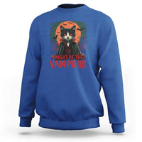 Halloween Vampire Cat Sweatshirt Night Of The Vampurr - Wonder Print Shop