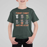 Halloween Cat Lover T Shirt For Kid Forget Candy Give Me Cat - Wonder Print Shop