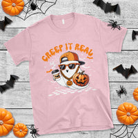Funny Halloween Hip Hop T Shirt Creep It Real Gangster Ghost - Wonder Print Shop