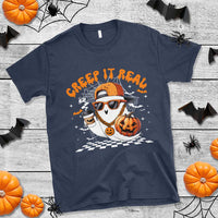 Funny Halloween Hip Hop T Shirt Creep It Real Gangster Ghost - Wonder Print Shop