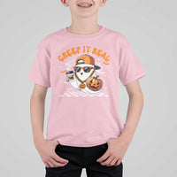 Funny Halloween Hip Hop T Shirt For Kid Creep It Real Gangster Ghost - Wonder Print Shop
