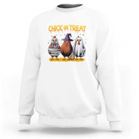 Funny Halloween Sweatshirt Chick Or Treat Spooky Chicken - Wonder Print Shop