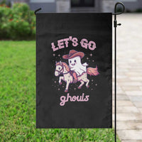 Halloween Cowboy Garden Flag Let's Go Ghouls Ghost Riding Horse - Wonder Print Shop
