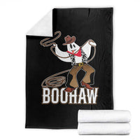 Halloween Cowboy Throw Blanket BooHaw Western Ghost - Wonder Print Shop