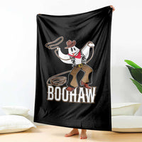 Halloween Cowboy Throw Blanket BooHaw Western Ghost - Wonder Print Shop