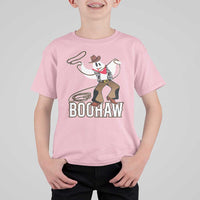 Halloween Cowboy T Shirt For Kid BooHaw Western Ghost - Wonder Print Shop