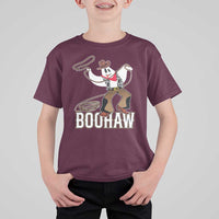 Halloween Cowboy T Shirt For Kid BooHaw Western Ghost - Wonder Print Shop