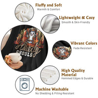 Halloween Cowboy Throw Blanket Howdy Ghouls Funny Western Ghost - Wonder Print Shop