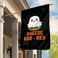 Funny Halloween Garden Flag Cheese Boo-ger Cute Hamburger Ghost - Wonder Print Shop