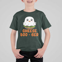 Funny Halloween T Shirt For Kid Cheese Boo-ger Cute Hamburger Ghost - Wonder Print Shop