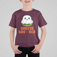 Funny Halloween T Shirt For Kid Cheese Boo-ger Cute Hamburger Ghost - Wonder Print Shop
