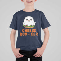 Funny Halloween T Shirt For Kid Cheese Boo-ger Cute Hamburger Ghost - Wonder Print Shop