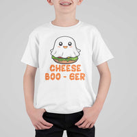 Funny Halloween T Shirt For Kid Cheese Boo-ger Cute Hamburger Ghost - Wonder Print Shop