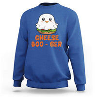 Funny Halloween Sweatshirt Cheese Boo-ger Cute Hamburger Ghost - Wonder Print Shop