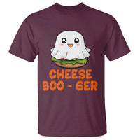 Funny Halloween T Shirt Cheese Boo-ger Cute Hamburger Ghost - Wonder Print Shop