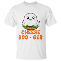 Funny Halloween T Shirt Cheese Boo-ger Cute Hamburger Ghost - Wonder Print Shop