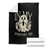 Funny Halloween Throw Blanket In  My Introvert Era Ghost - Wonder Print Shop