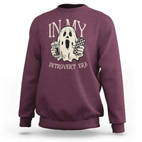 Funny Halloween Sweatshirt In  My Introvert Era Ghost - Wonder Print Shop