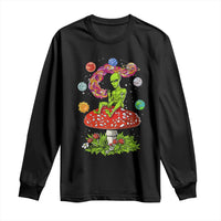 Outer Space Funny Alien Smoking Long Sleeve Shirt