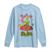 Outer Space Funny Alien Smoking Long Sleeve Shirt