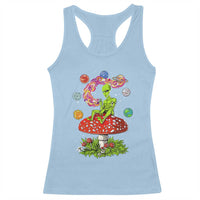 Outer Space Funny Alien Smoking Racerback Tank Top