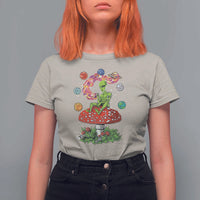 Outer Space Funny Alien Smoking T Shirt For Women