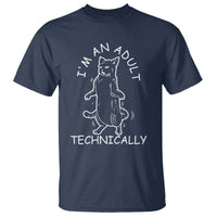 I'm An Adult Technically Funny Cat 18th Birthday T Shirt - Wonder Print Shop