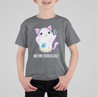 Meowcrobiology Microscopic Cats Science Pet School Biology T Shirt For Kid - Wonder Print Shop
