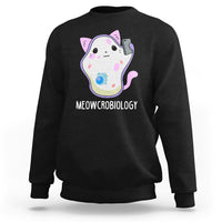 Meowcrobiology Microscopic Cats Science Pet School Biology Sweatshirt - Wonder Print Shop