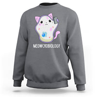 Meowcrobiology Microscopic Cats Science Pet School Biology Sweatshirt - Wonder Print Shop