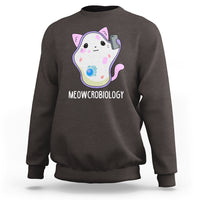 Meowcrobiology Microscopic Cats Science Pet School Biology Sweatshirt - Wonder Print Shop