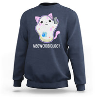 Meowcrobiology Microscopic Cats Science Pet School Biology Sweatshirt - Wonder Print Shop