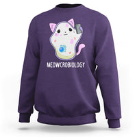 Meowcrobiology Microscopic Cats Science Pet School Biology Sweatshirt - Wonder Print Shop
