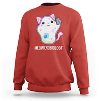 Meowcrobiology Microscopic Cats Science Pet School Biology Sweatshirt - Wonder Print Shop