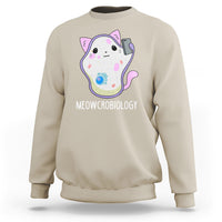 Meowcrobiology Microscopic Cats Science Pet School Biology Sweatshirt - Wonder Print Shop