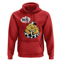 MOO Funny Chicken Fake Cow Hoodie - Wonder Print Shop