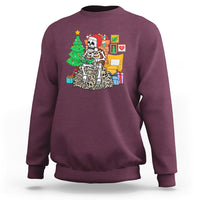 Christmas Gaming Skeleton Gamer Skull Sweatshirt - Wonder Print Shop