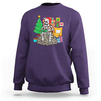 Christmas Gaming Skeleton Gamer Skull Sweatshirt - Wonder Print Shop