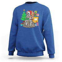 Christmas Gaming Skeleton Gamer Skull Sweatshirt - Wonder Print Shop